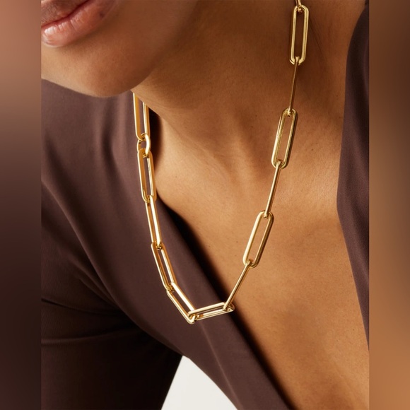 Jenny Bird Stevie Chain Necklace in Gold NWT 248$ - Picture 4 of 9